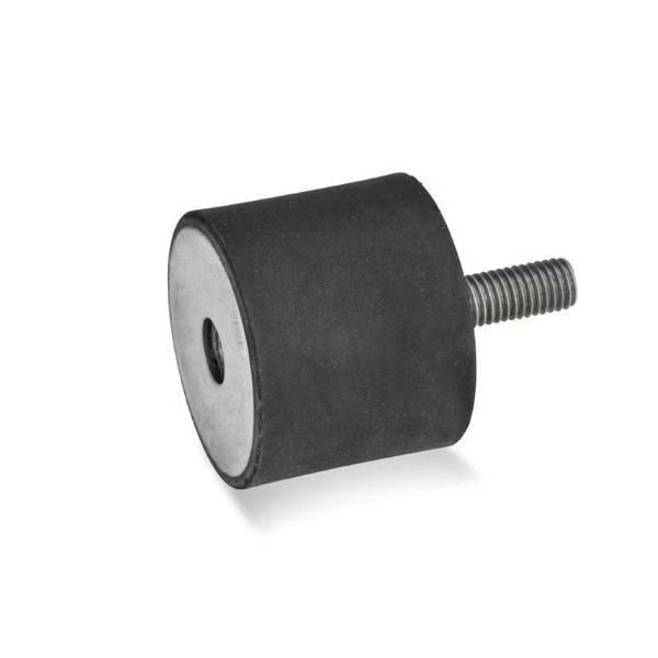 GN451-20-15-M6-ES-55 Rubber Bmpr Stainless, Intrnl Thread & Thrd Stud, J.W. WINCO, Mfr# 451-20-15-M6-ES-55